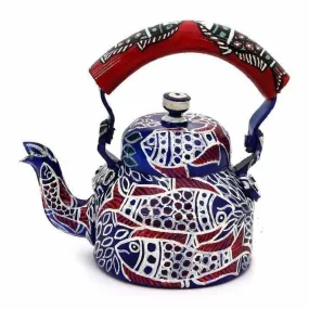 Hand-painted Beautiful Kaushalam Teapot: Fish