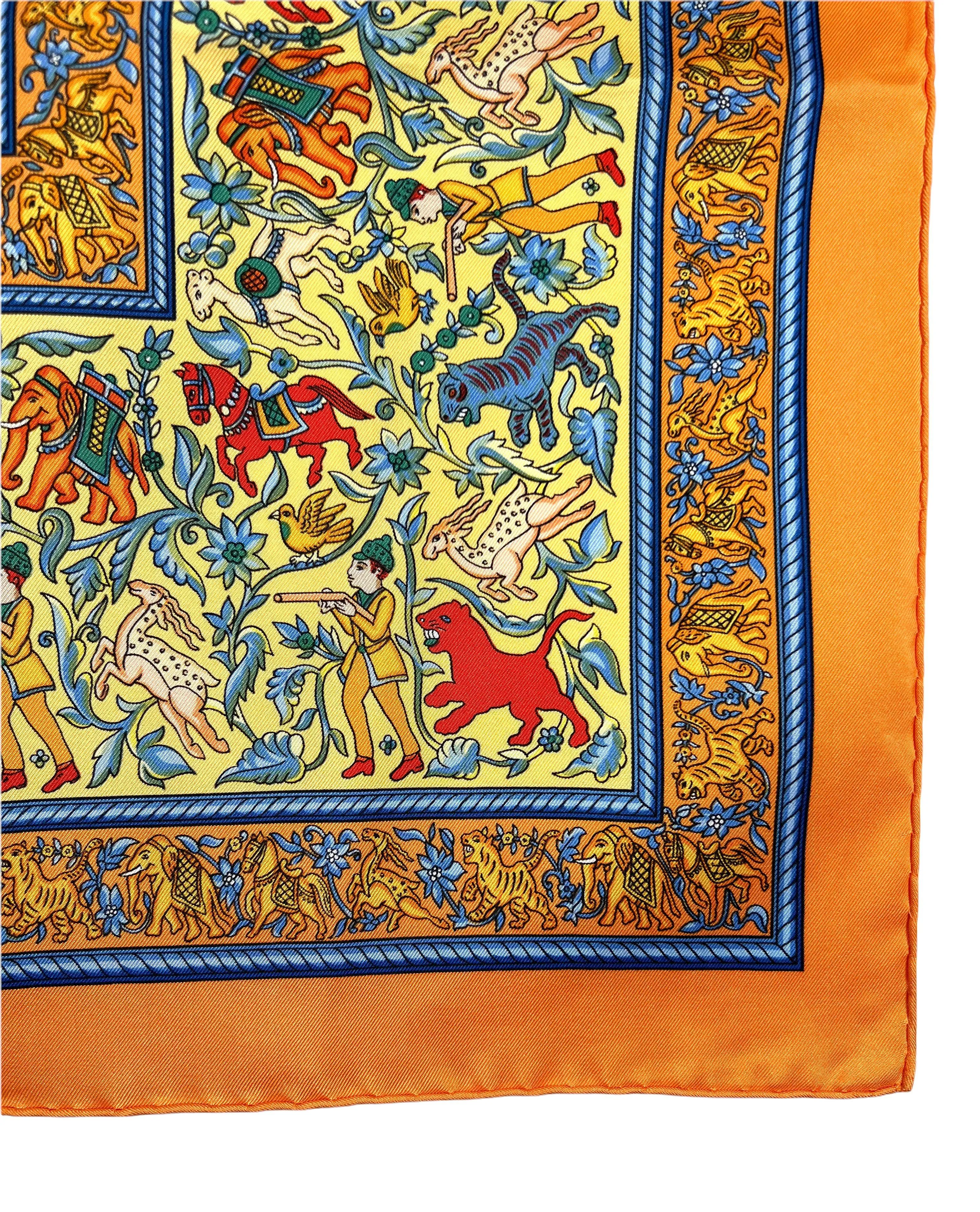 Hermes Silk Chasse En Inde Scarf 90 NEW