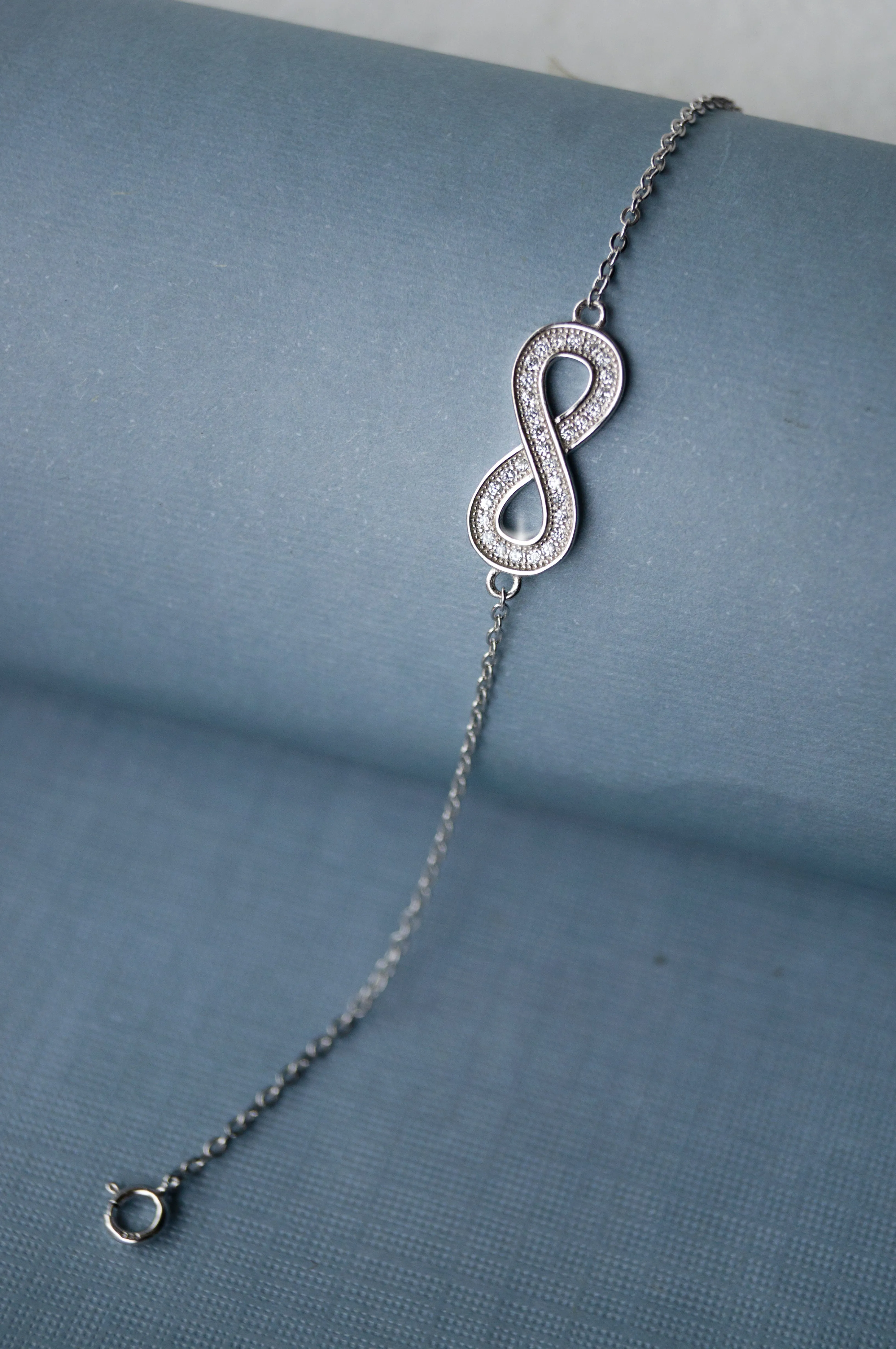 Infinity Sterling Silver Chain Bracelet