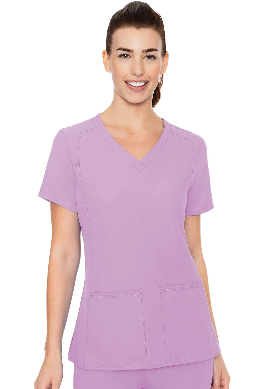 Insight by Med Couture Women's Side Pocket Solid Scrub Top 2468