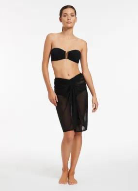 Jetset Mesh Sarong - Black