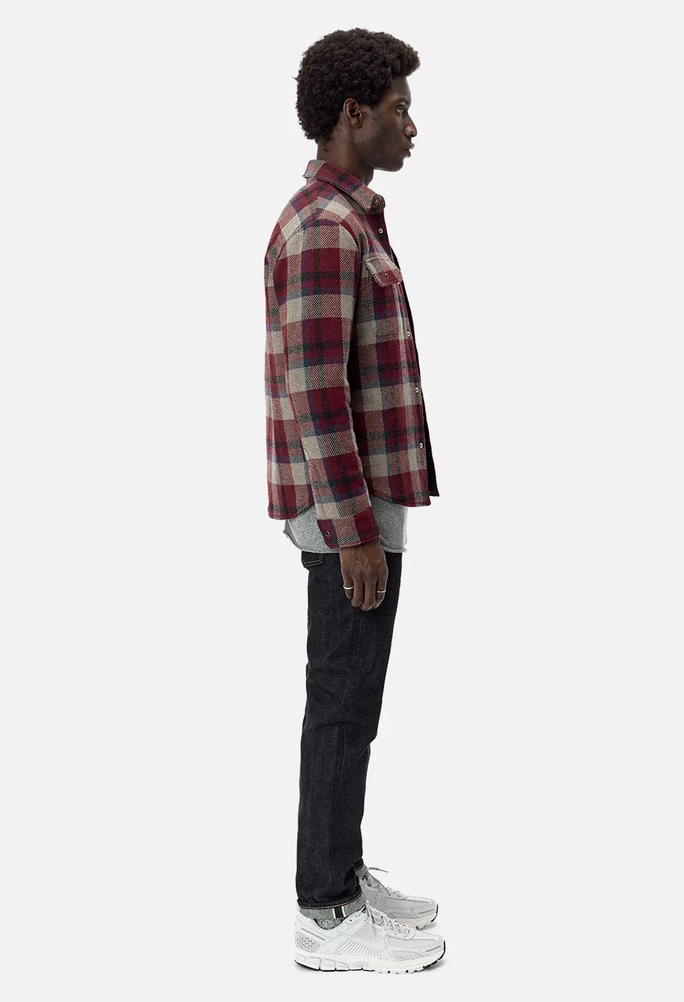 Jupiter Shirt / Burgundy X Navy Plaid