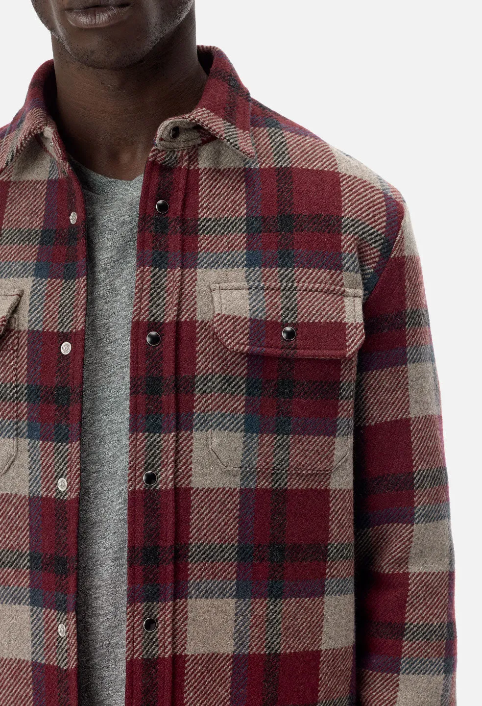 Jupiter Shirt / Burgundy X Navy Plaid