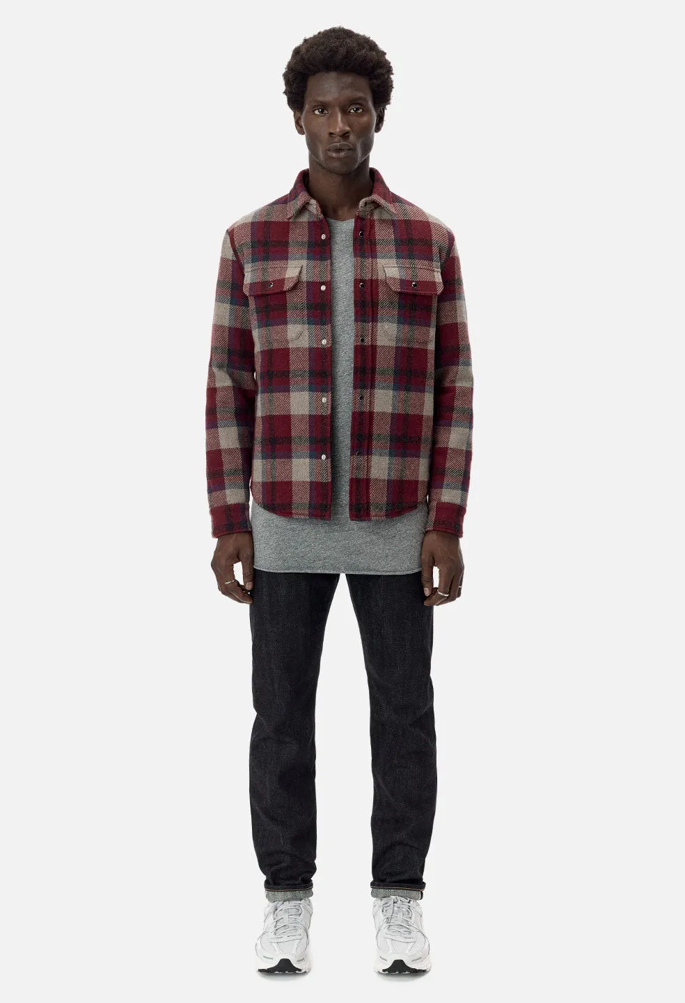 Jupiter Shirt / Burgundy X Navy Plaid