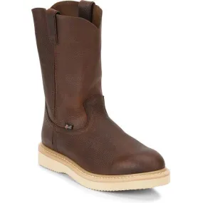 Justin Men's Axe 10 Soft Toe Wedge Western Work Boot -Brown- WK4908