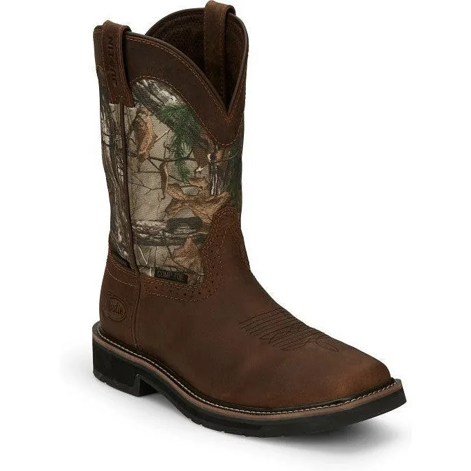 Justin Men's Trekker 11 CT WP Western Work Boot -Brown- SE4677