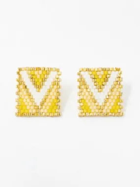 Kallie Chevron Beaded Studs