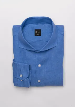 Lapis Blue Italian Linen Shirt