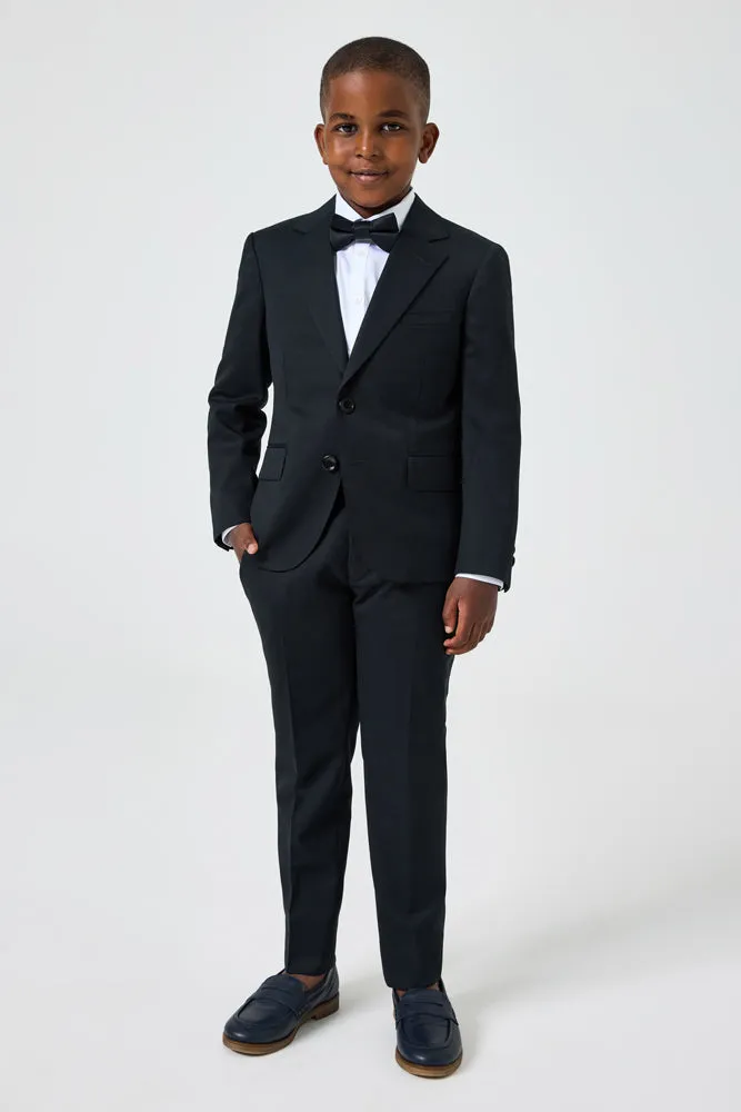 Lennon 2 Piece Suit - Black Wool Stretch