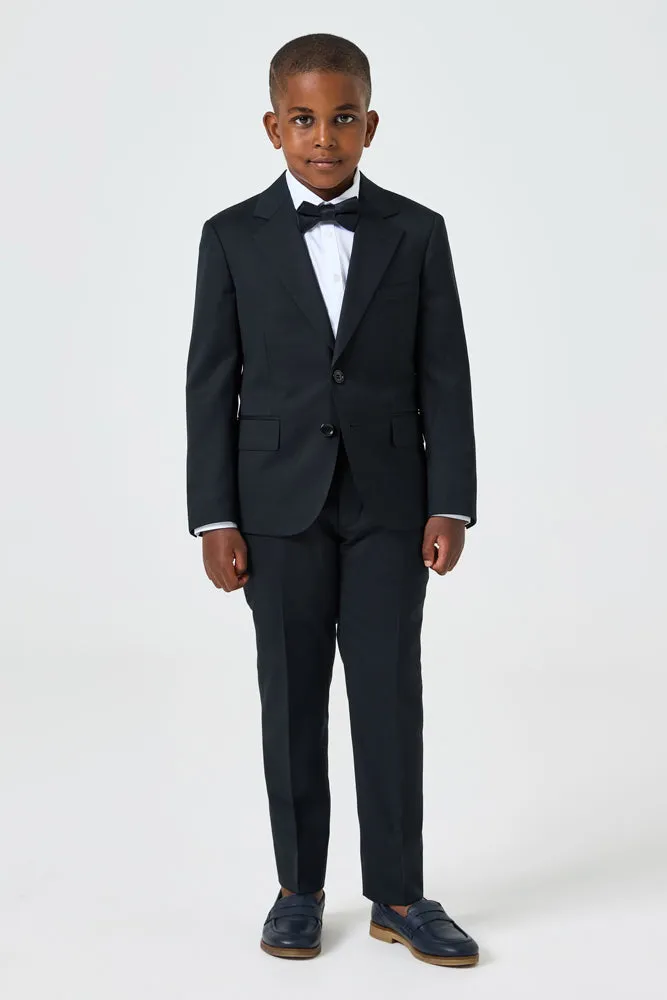 Lennon 2 Piece Suit - Black Wool Stretch