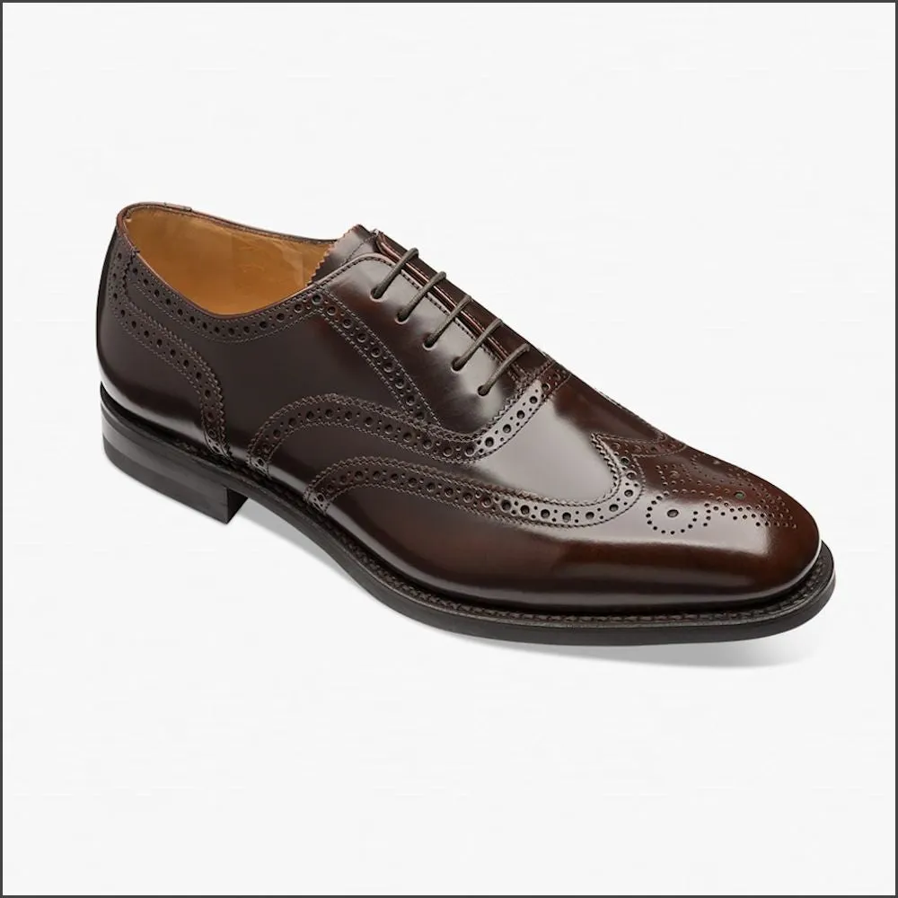 Loake 302 Classic Brogue Dark Brown Oxford Shoe*