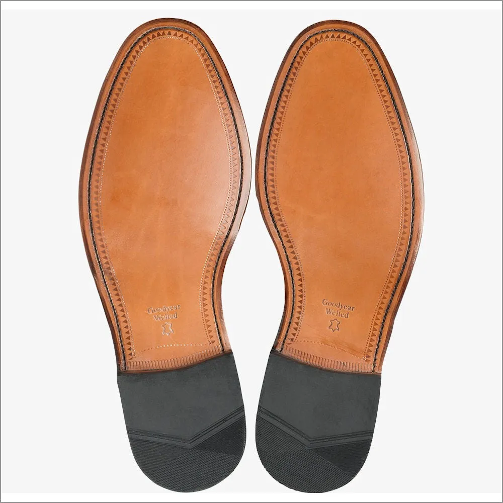 Loake Sharp Dark Brown Leather Toe Cap*