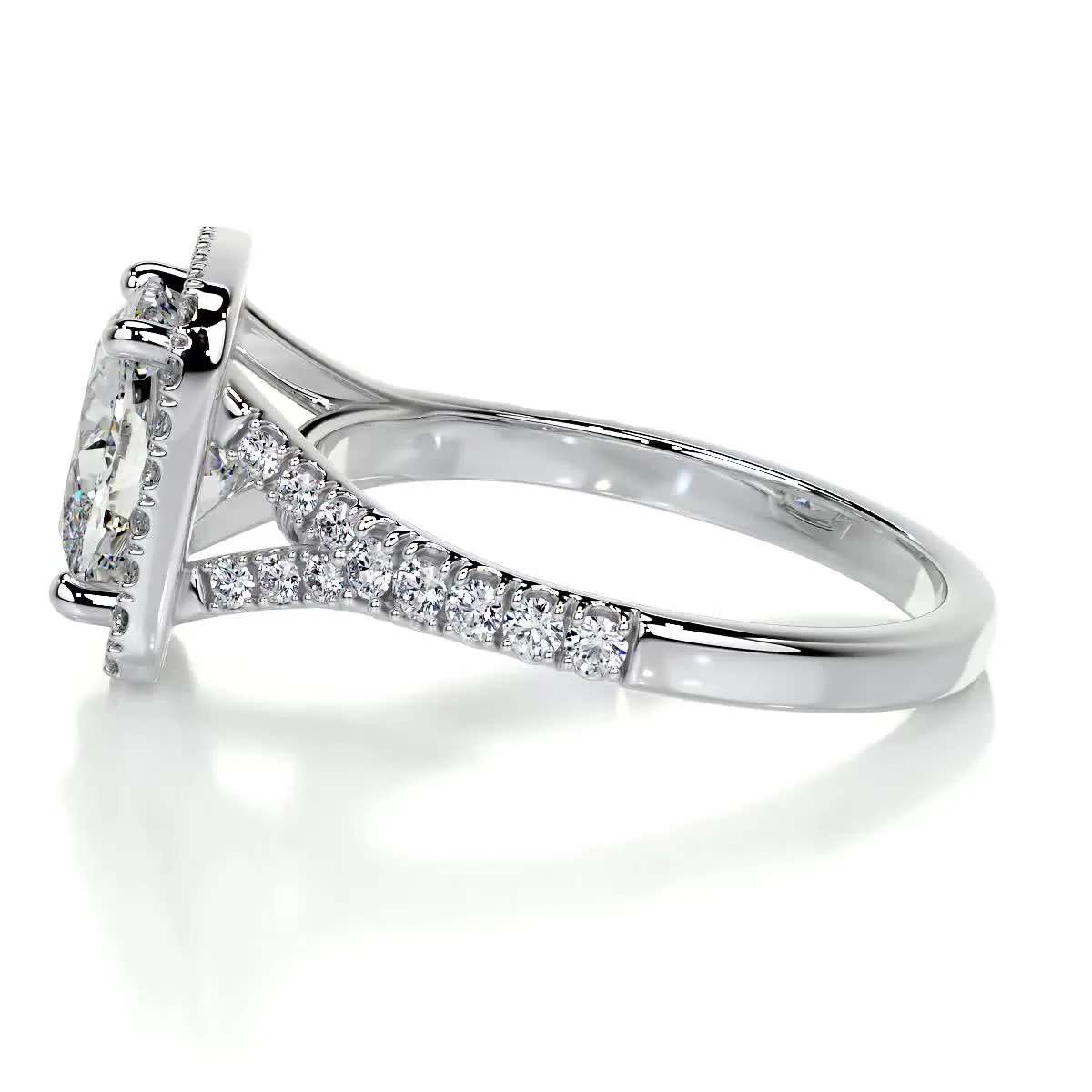 Luciana Lab Grown Diamond Ring   (3 Carat) -14K White Gold (RTS)