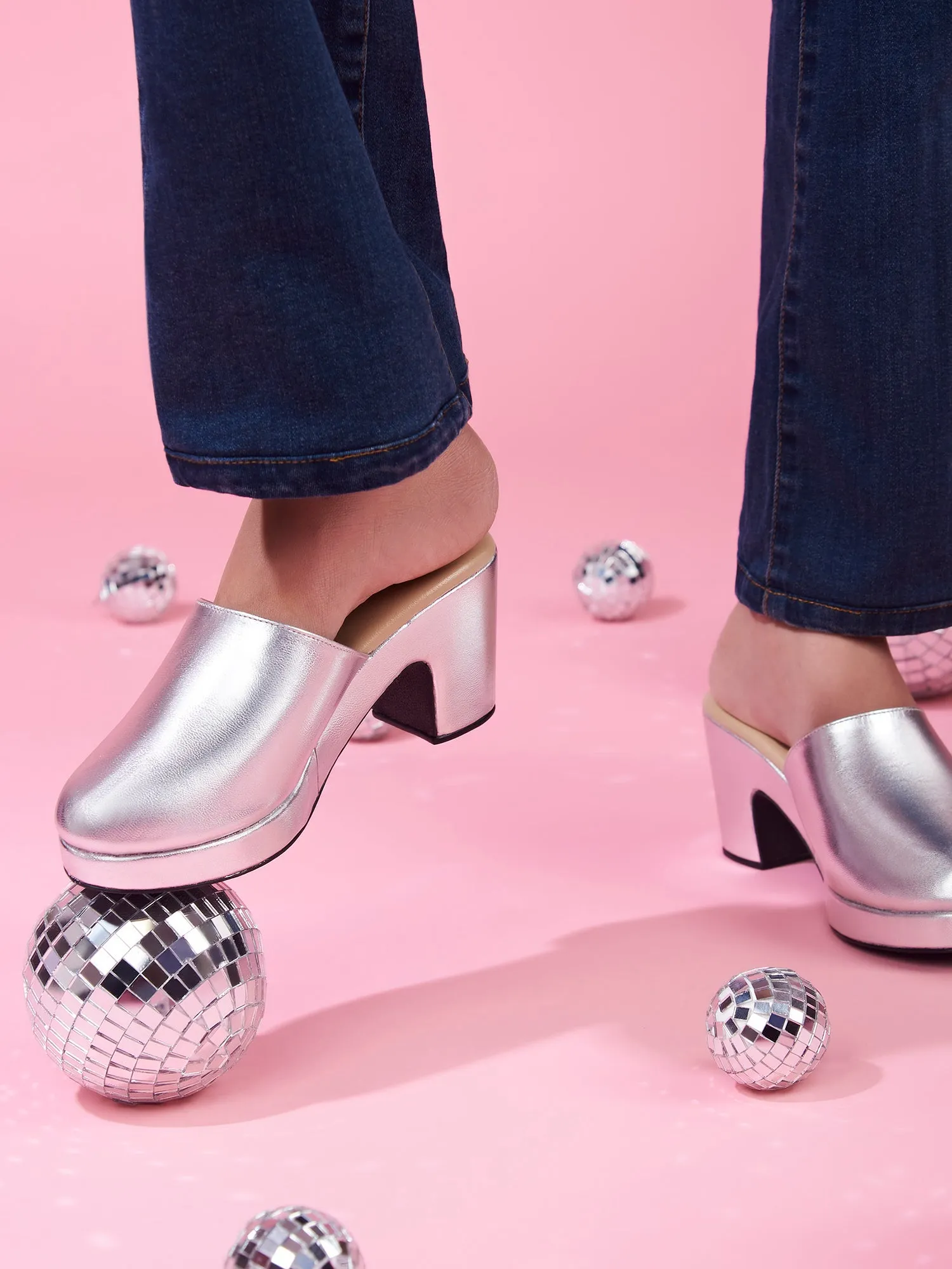 Marianne Platforms in Silver For Women