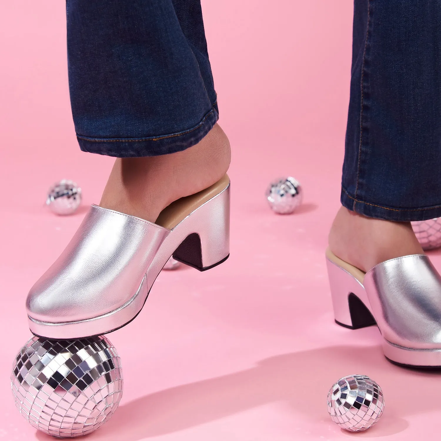 Marianne Platforms in Silver For Women