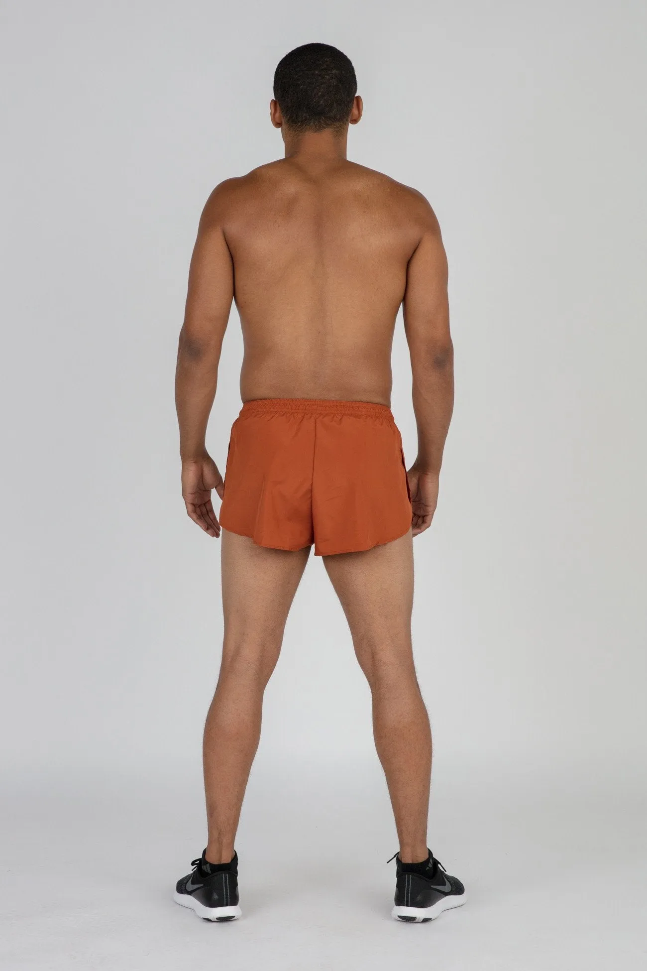 Men's 1" Elite Split Shorts- Burnt Orange