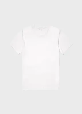 Men's Silk Cotton T-shirt in White