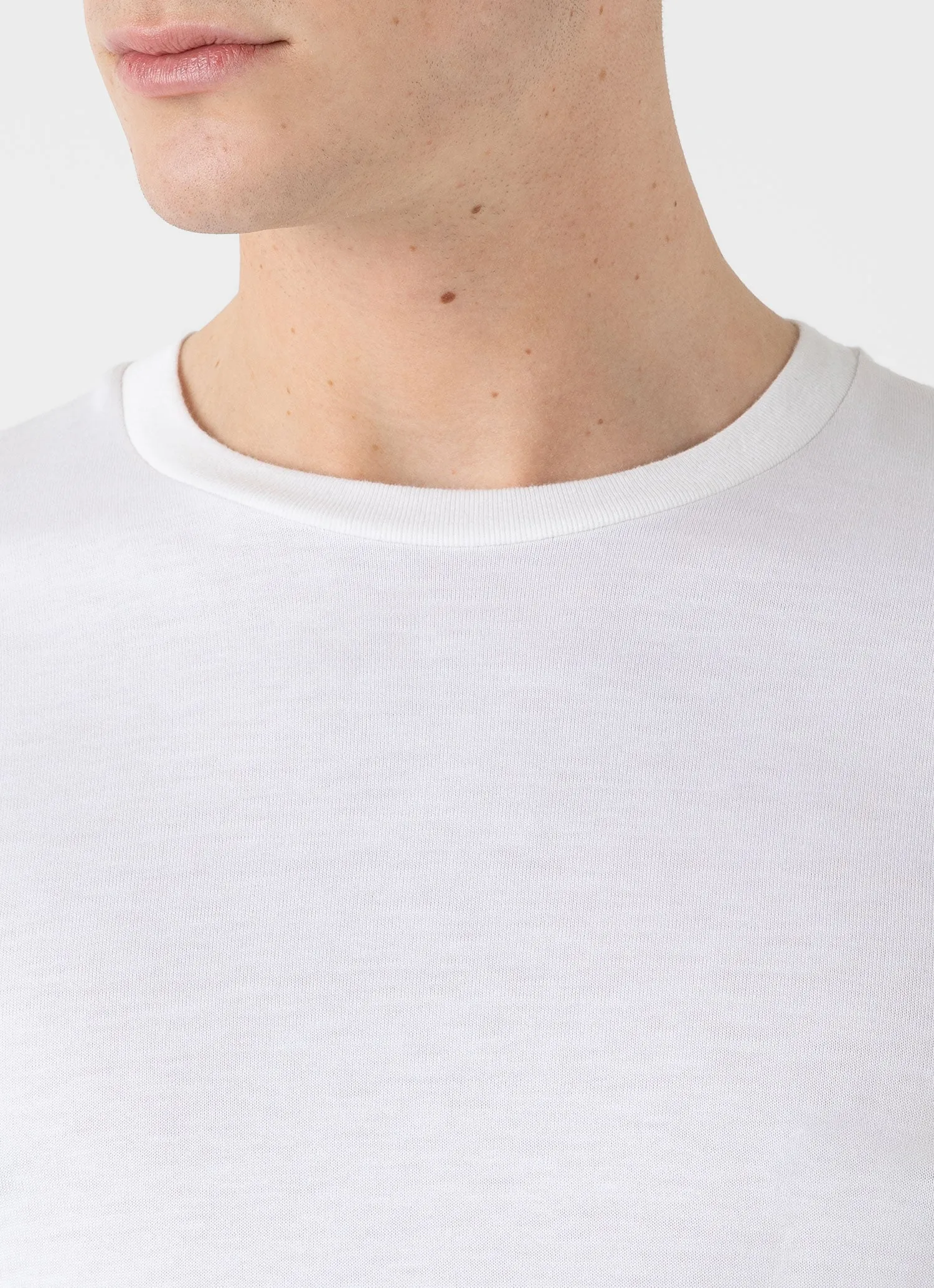 Men's Silk Cotton T-shirt in White