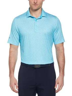 Mens Swing Tech Allover Chevron Polo