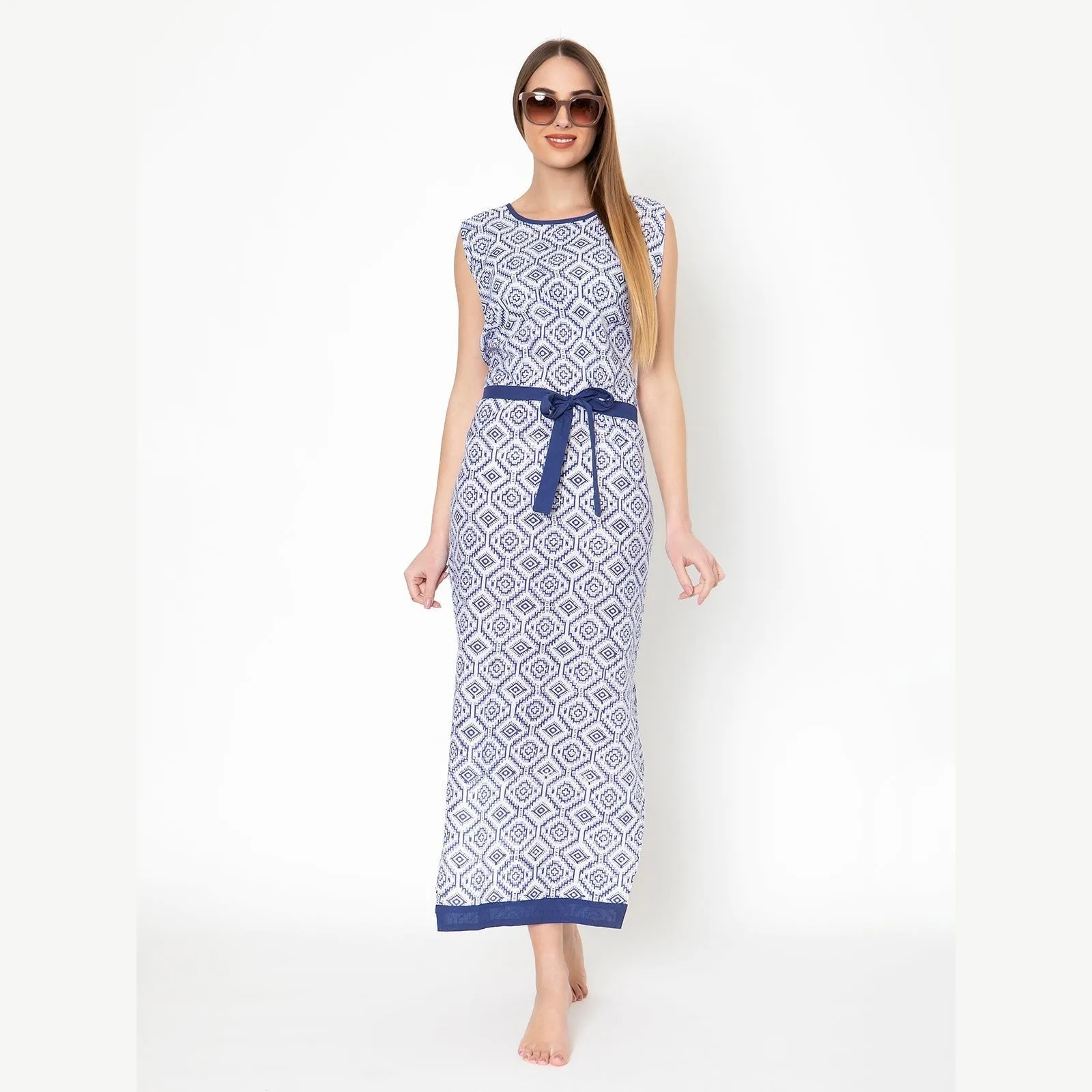 Midi Dress Blue Cross 108