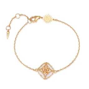 Moonstone Gold Bracelet - Water Lily