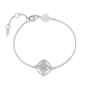 Moonstone Silver Bracelet - Water Lily