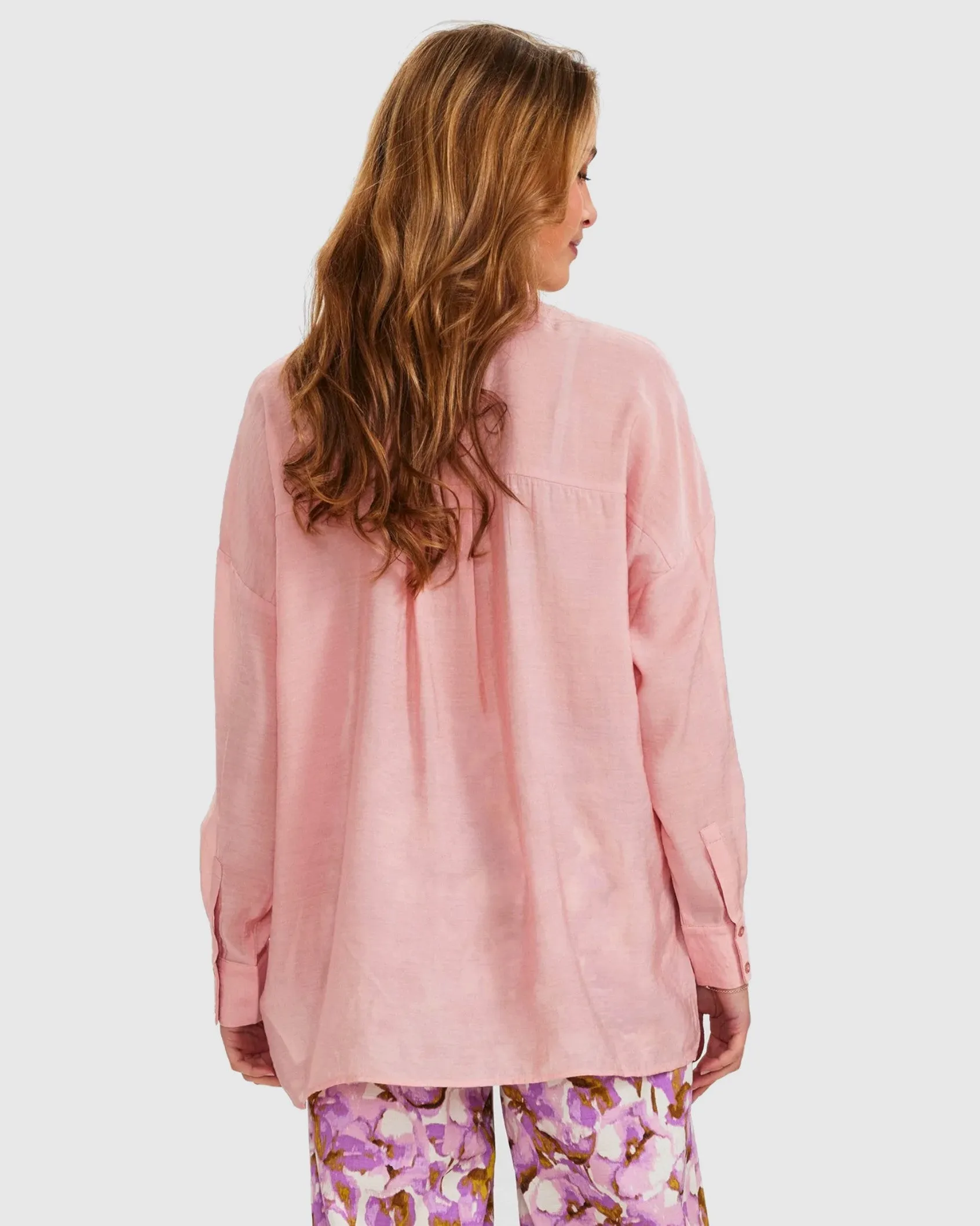 Numph Nuelinam Sheer Shirt Rose PInk