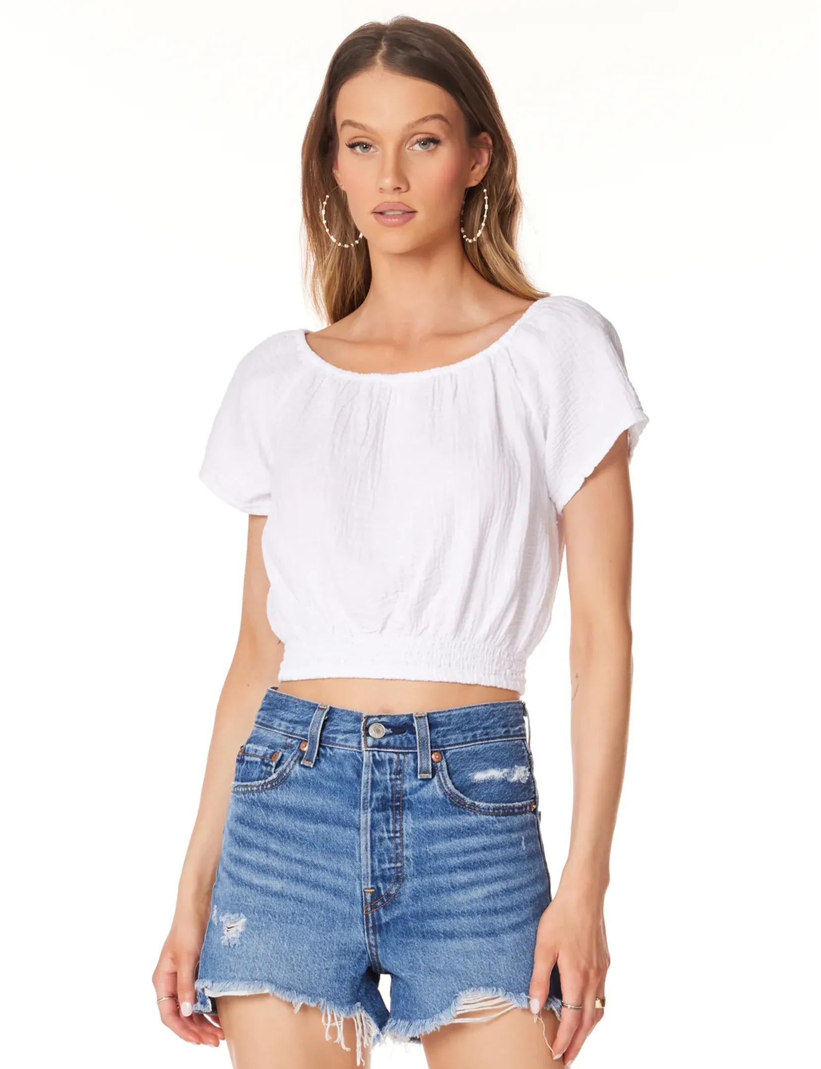 Off Shoulder Top, White