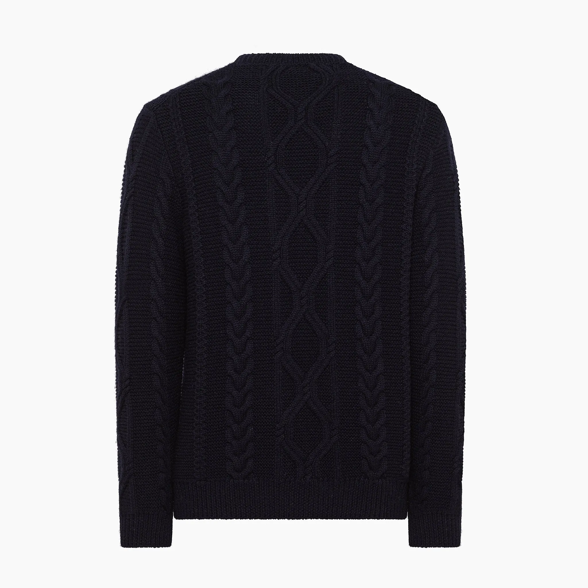 Orson knitted crew neck jumper in virgin wool