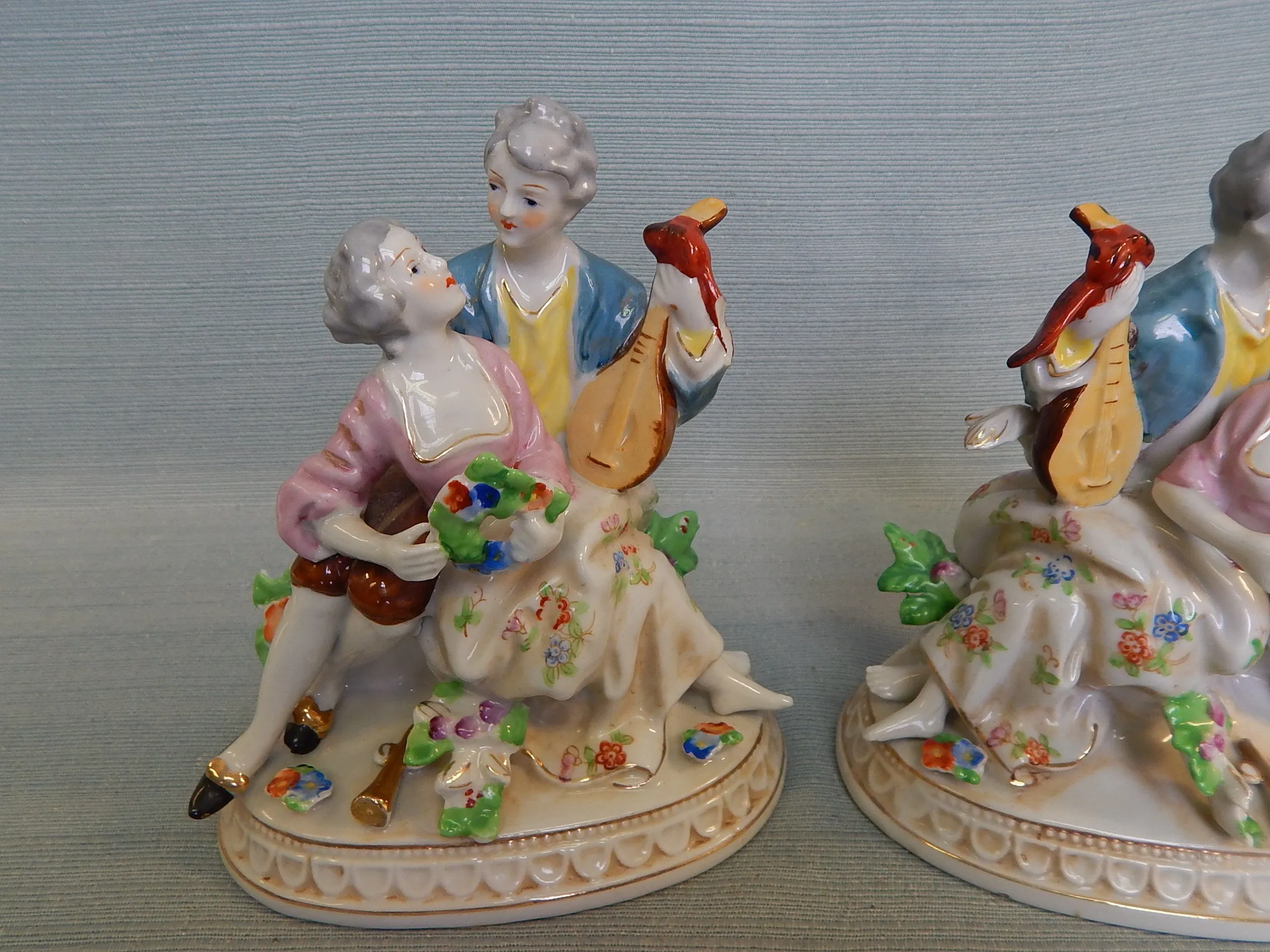 Pair of Hinode Porcelain Figurines - Very Good Condition as Noted