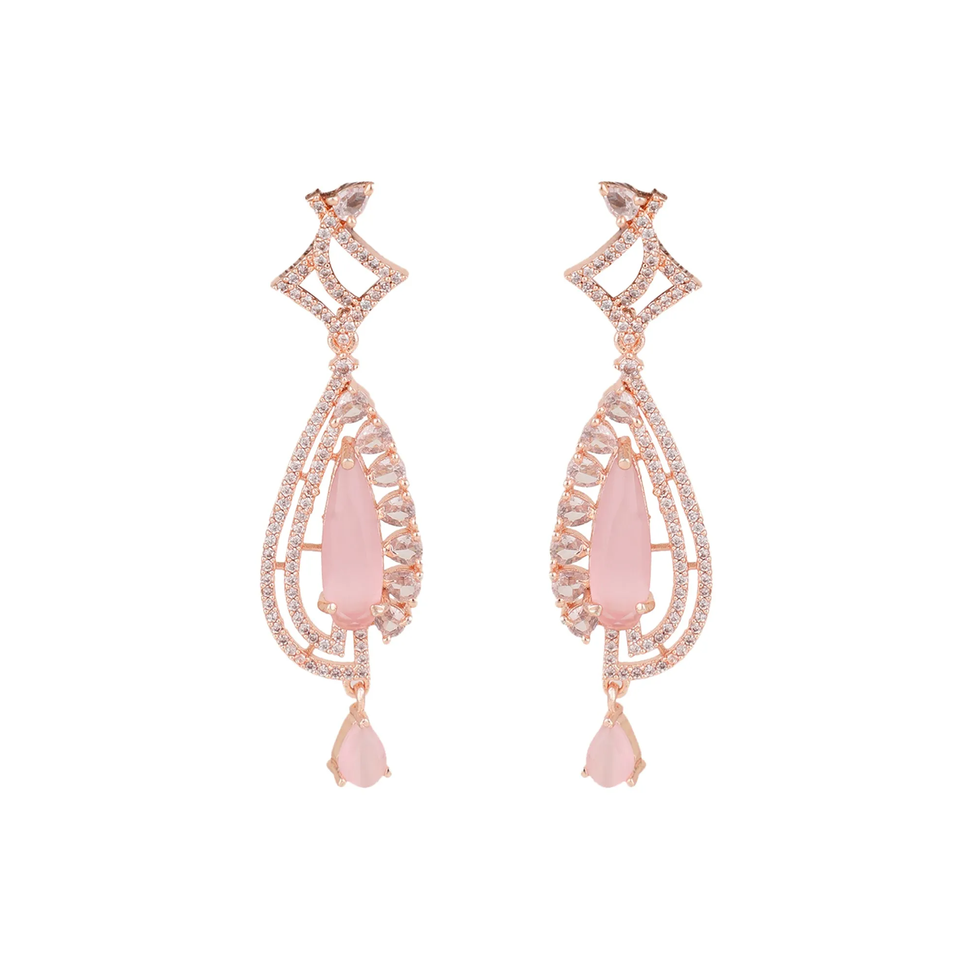 Pastel Pink Stud Earrings