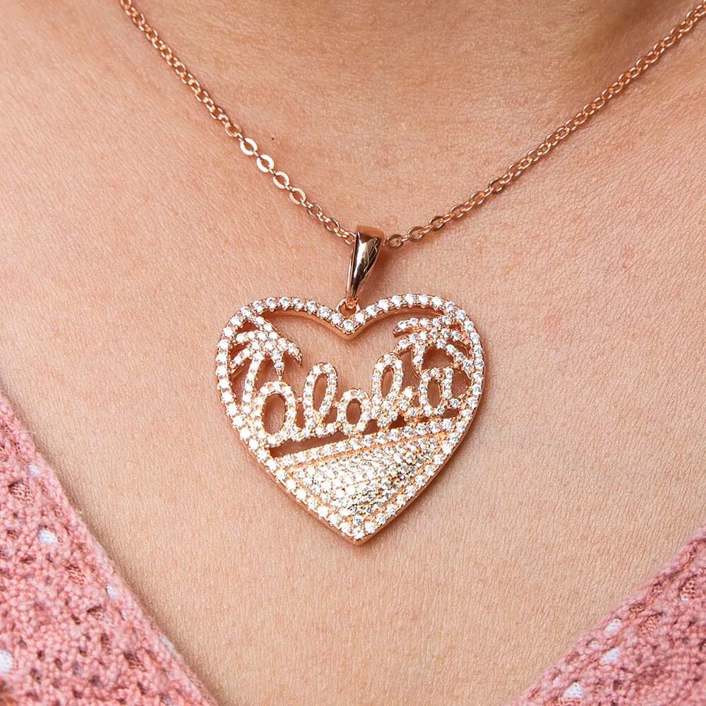 Pavé Aloha Heart Pendant