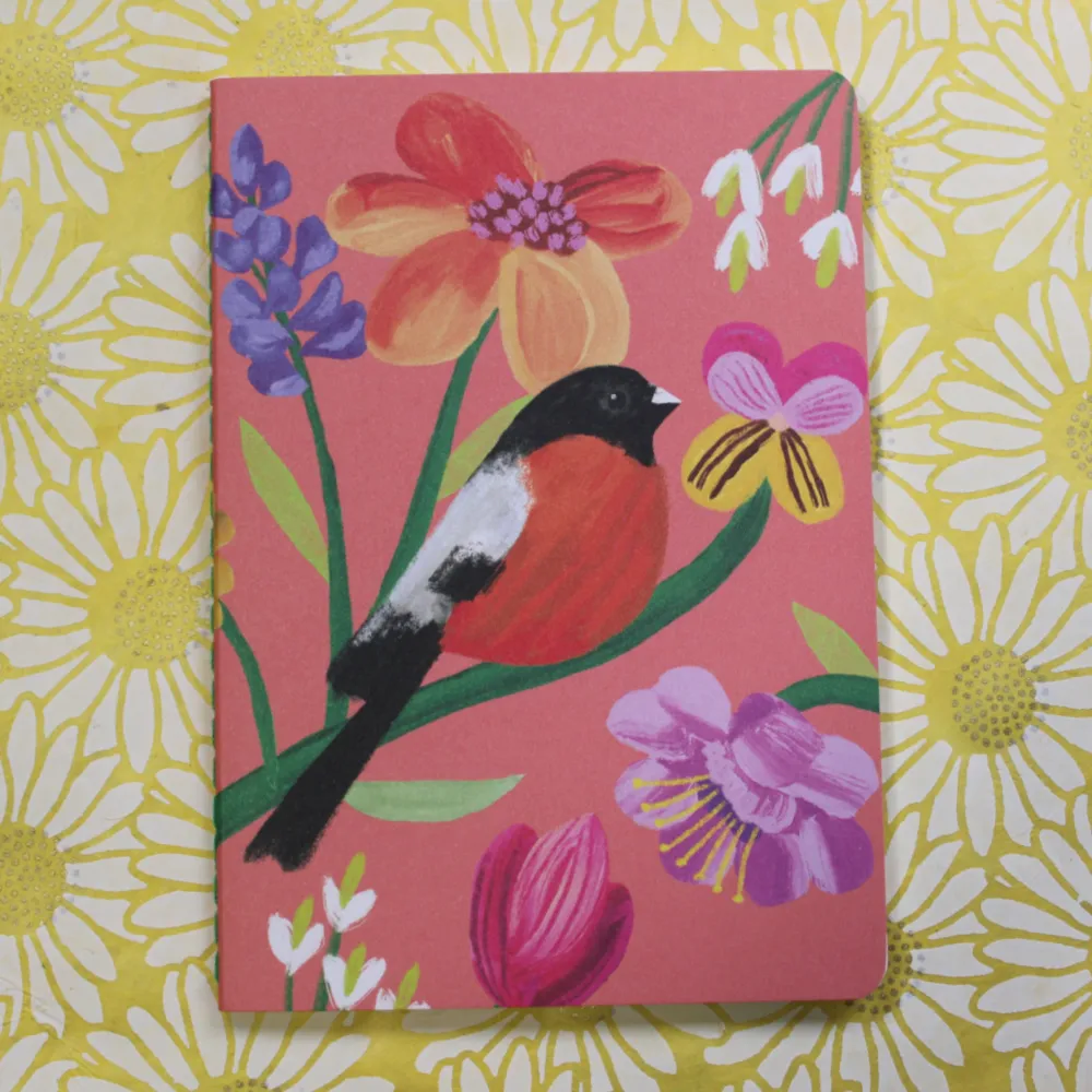 Pink Birdhaven A6 Notebook