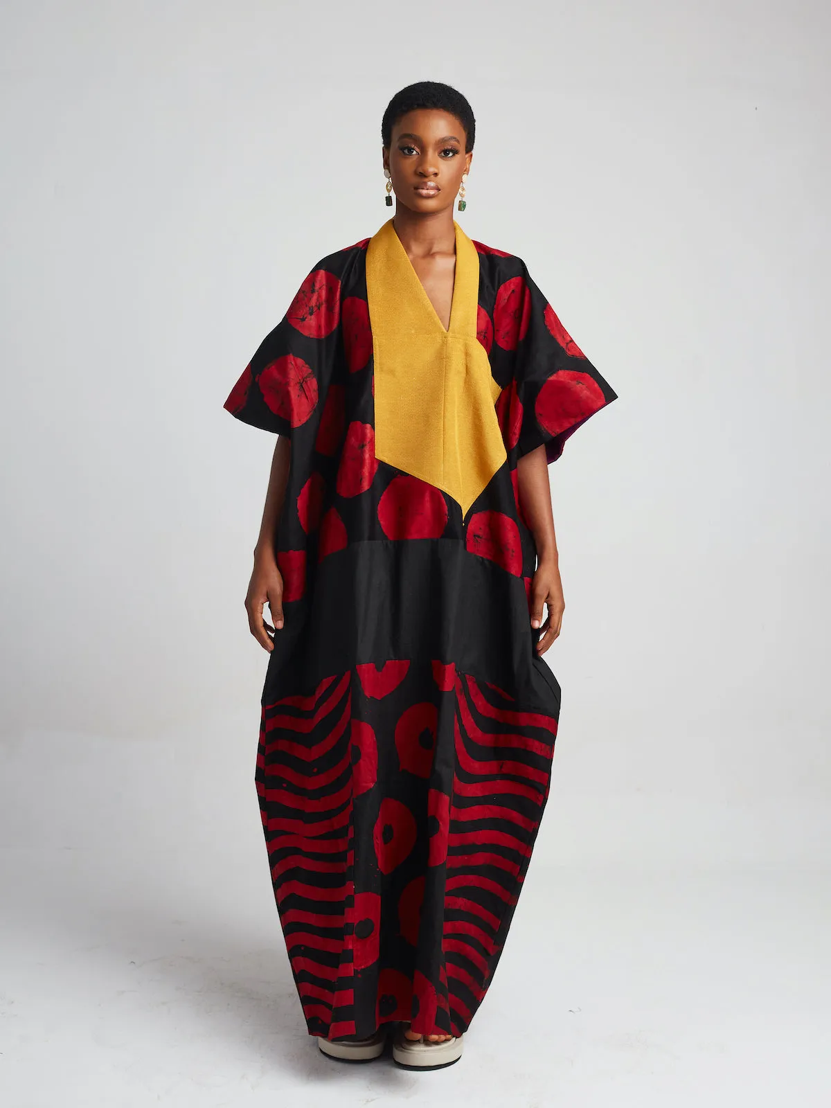 Red & Black Accra Dress