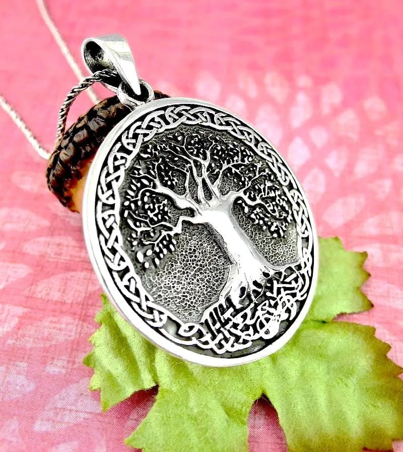 Richly Detailed Tree of Life Medallion Pendant