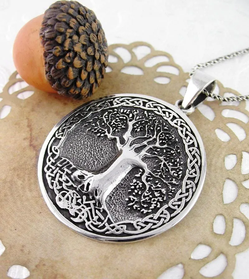 Richly Detailed Tree of Life Medallion Pendant