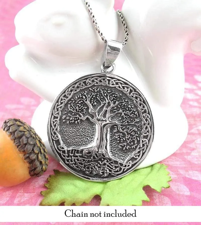 Richly Detailed Tree of Life Medallion Pendant