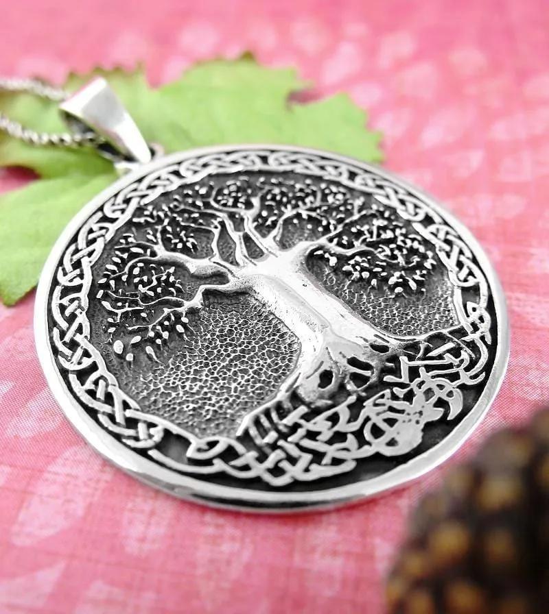 Richly Detailed Tree of Life Medallion Pendant