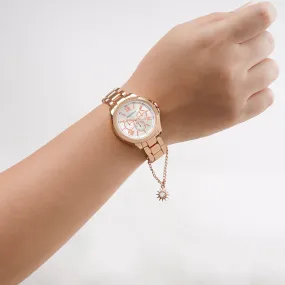 Rose Gold Sun Watch & Charm Set