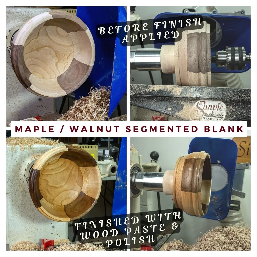 Segmented Bowl Blank for Woodturning, 6.5 x 3