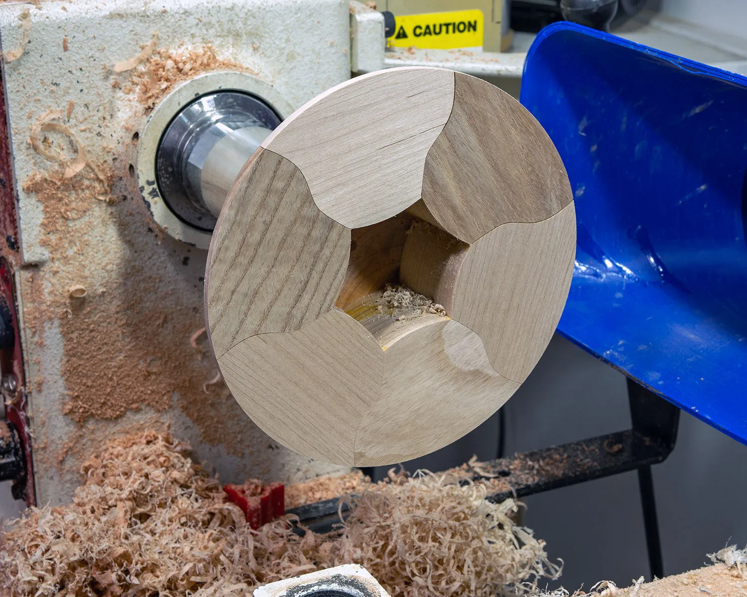 Segmented Bowl Blank for Woodturning, 6.5 x 3