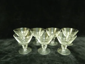 Set of 7 Fostoria "Crest" Champagne/Sherbet Glasses - Very Good Condition