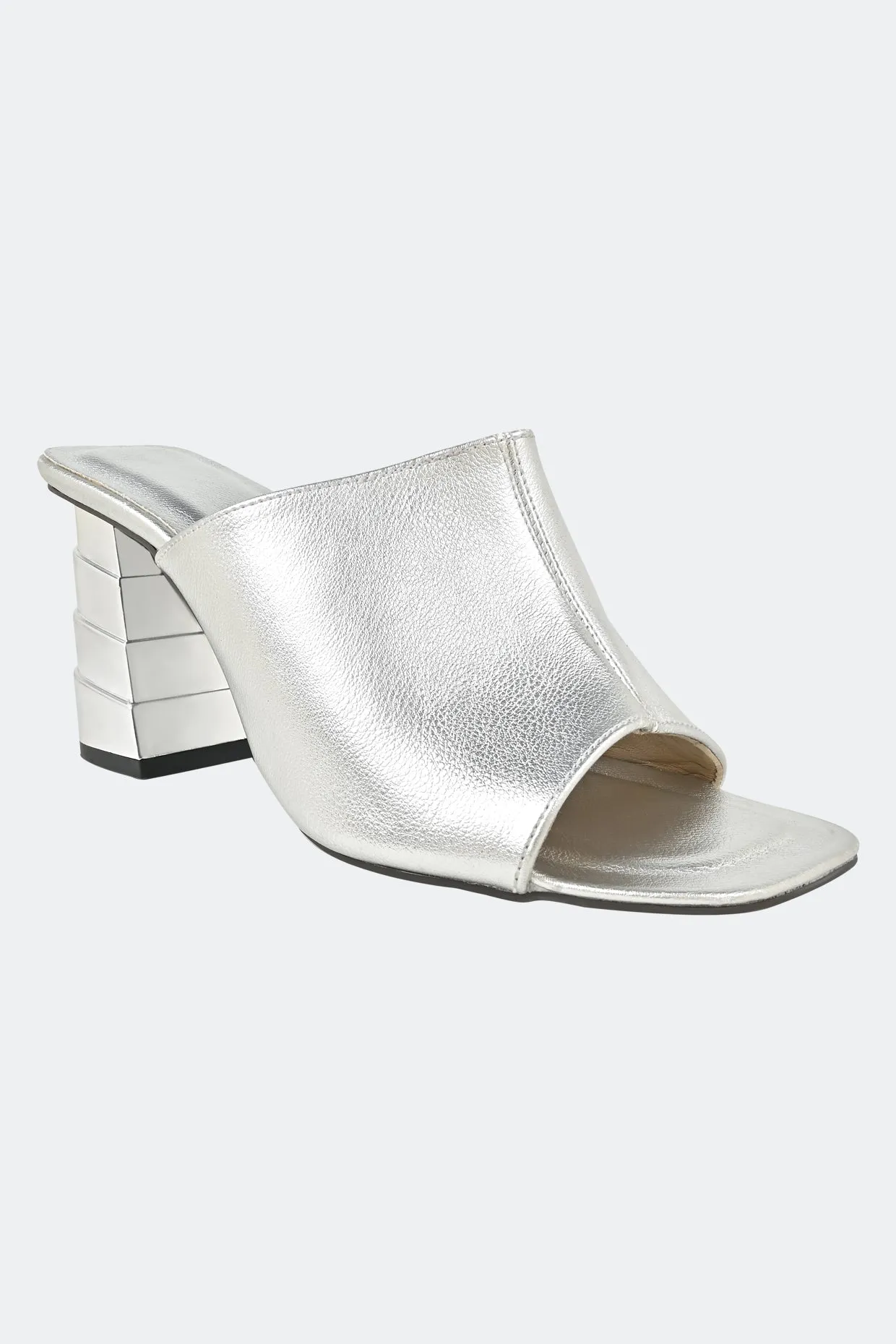 Silver Mules For Women