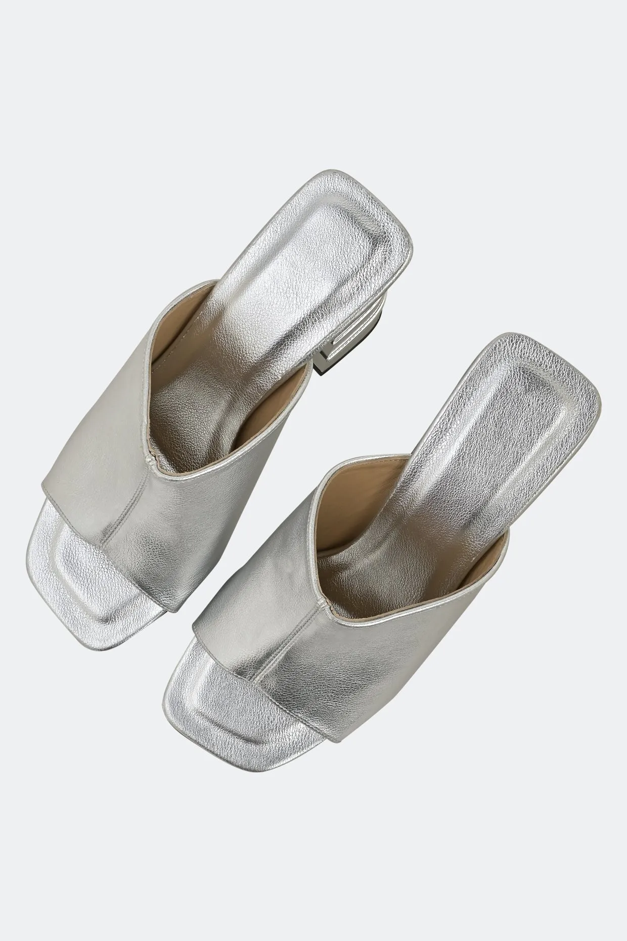 Silver Mules For Women