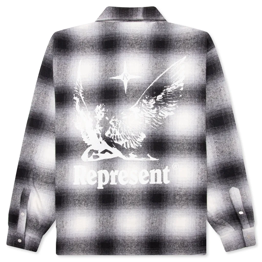 Spirits of Summer Flannel Shirt - Black/White