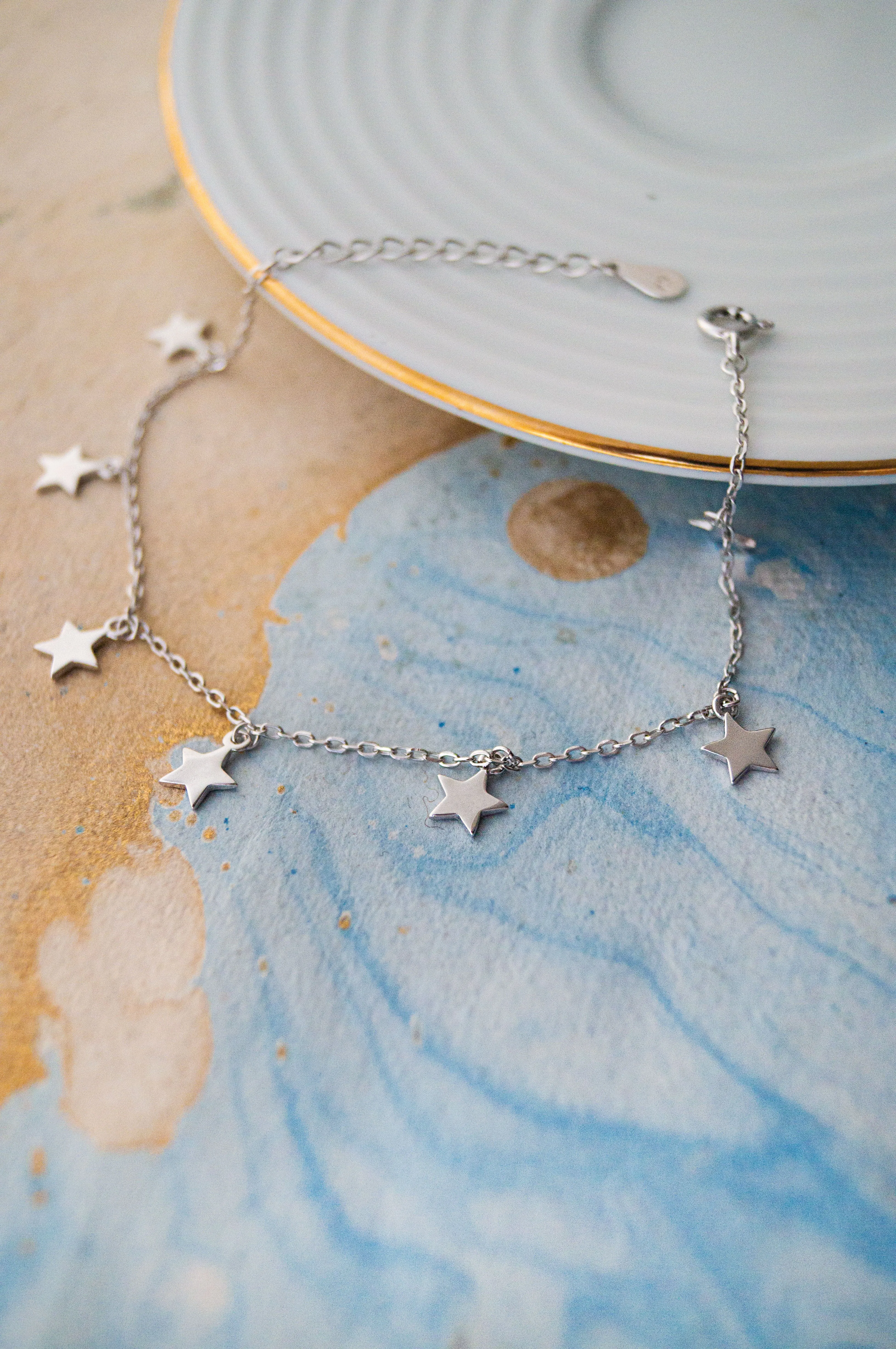 Star Charmer Sterling Silver Chain Bracelet