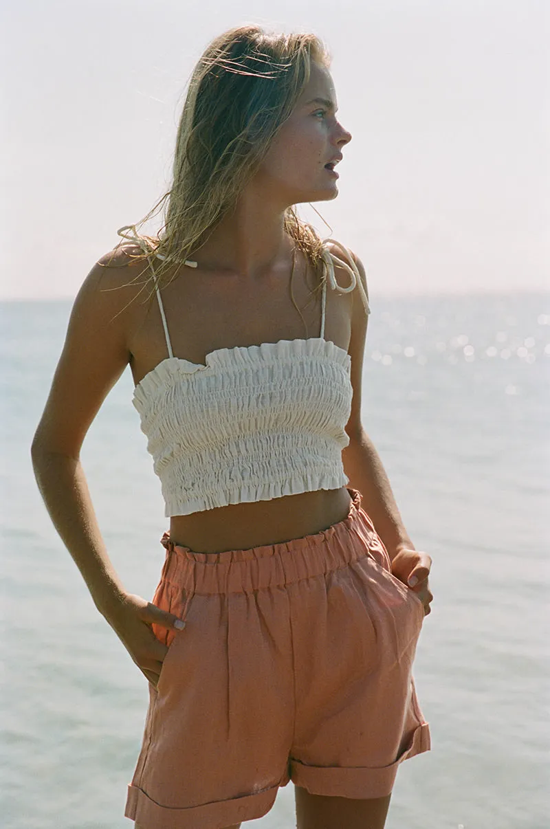 SUMMER Shorts - light clay linen