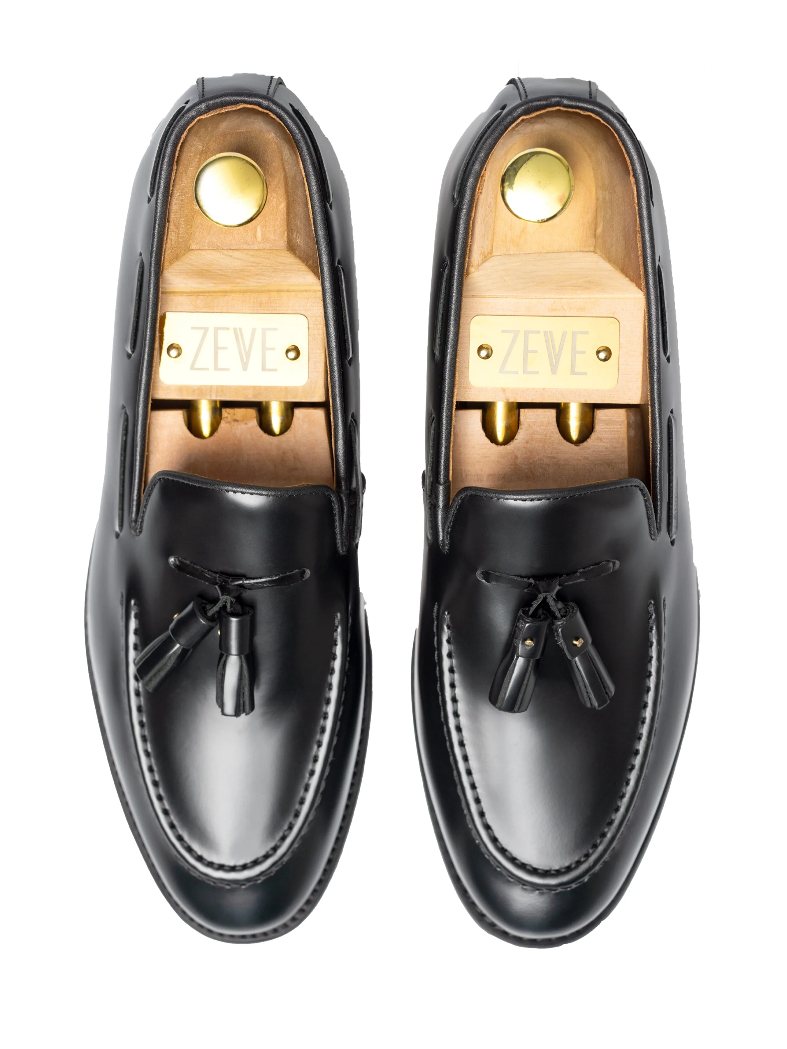 Tassel Loafer - Black Polished Leather