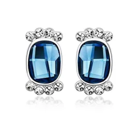 The blue crystal cinderella earring