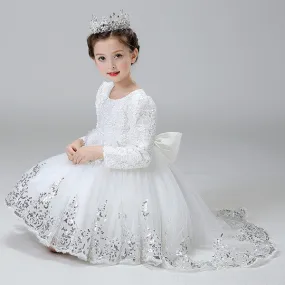 The Janny Flower Girl Dress (Long Sleeves) (Available in 3 colours)